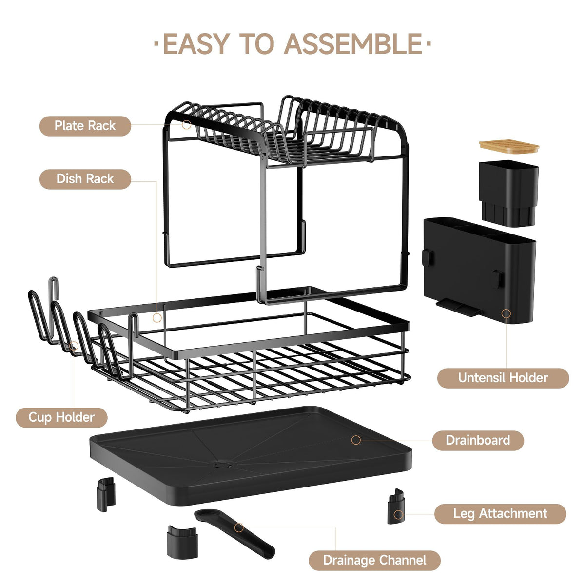 Runnatal sturdy anti-rust frame for durable kitchen use.