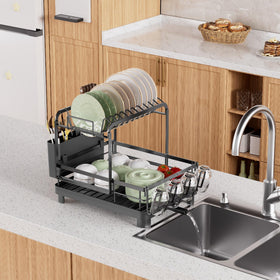 Runnatal black finish complements modern kitchens and matches appliances.