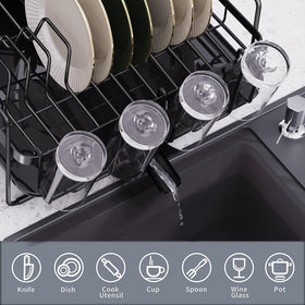 Runnatal cup holder incorporated for easy cup and utensil access.