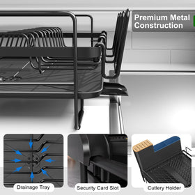Runnatal removable cutlery basket keeps utensils organized.