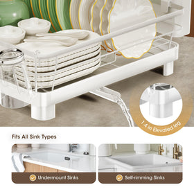 Runnatal white rack blends with modern countertops