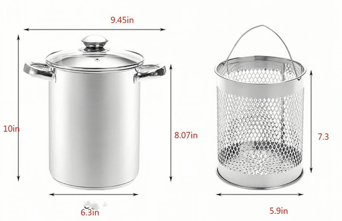 Runzi Asparagus Pot shows durable encapsulated-core construction for even heating.