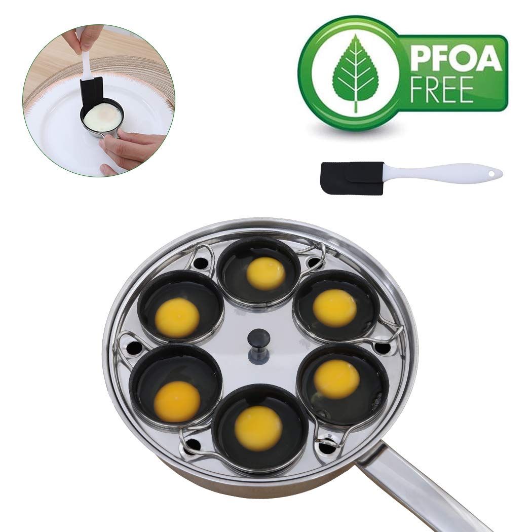 RUNZI deluxe poacher pan with tempered glass lid for easy monitoring.