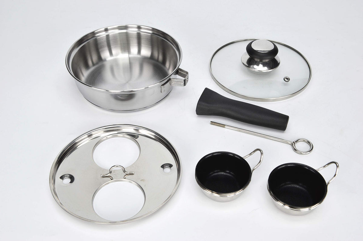 RUNZI dishwasher-safe poaching cups simplify cleanup after breakfast.