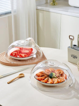 RUNZI oversized 10.2x10.2 inch lid fits most bowls and plates.