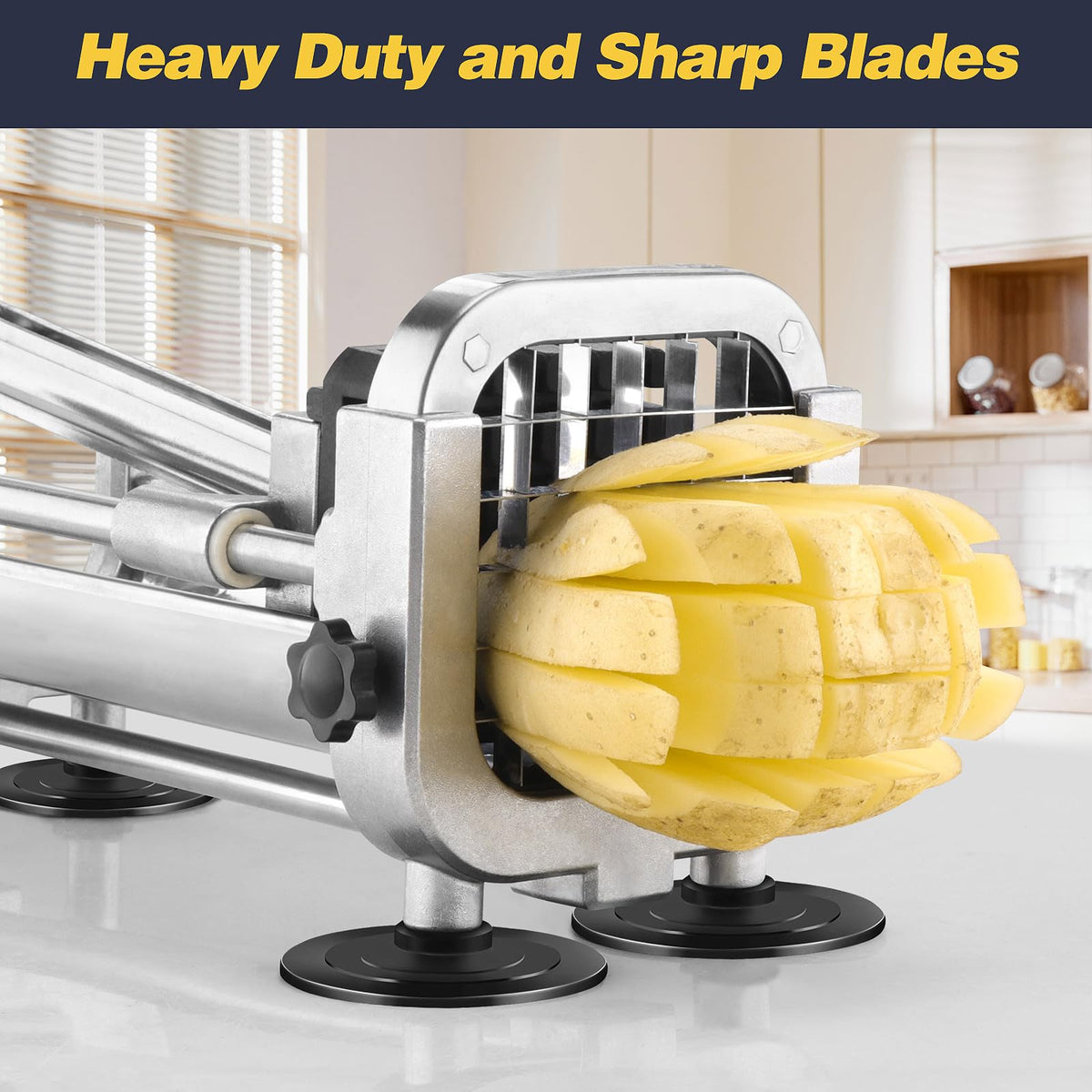 Ruooson professional potato cutter suction cups keep operation stable.