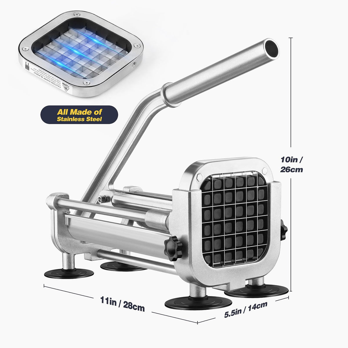 Ruooson whole-potato slicing in one motion saves time.