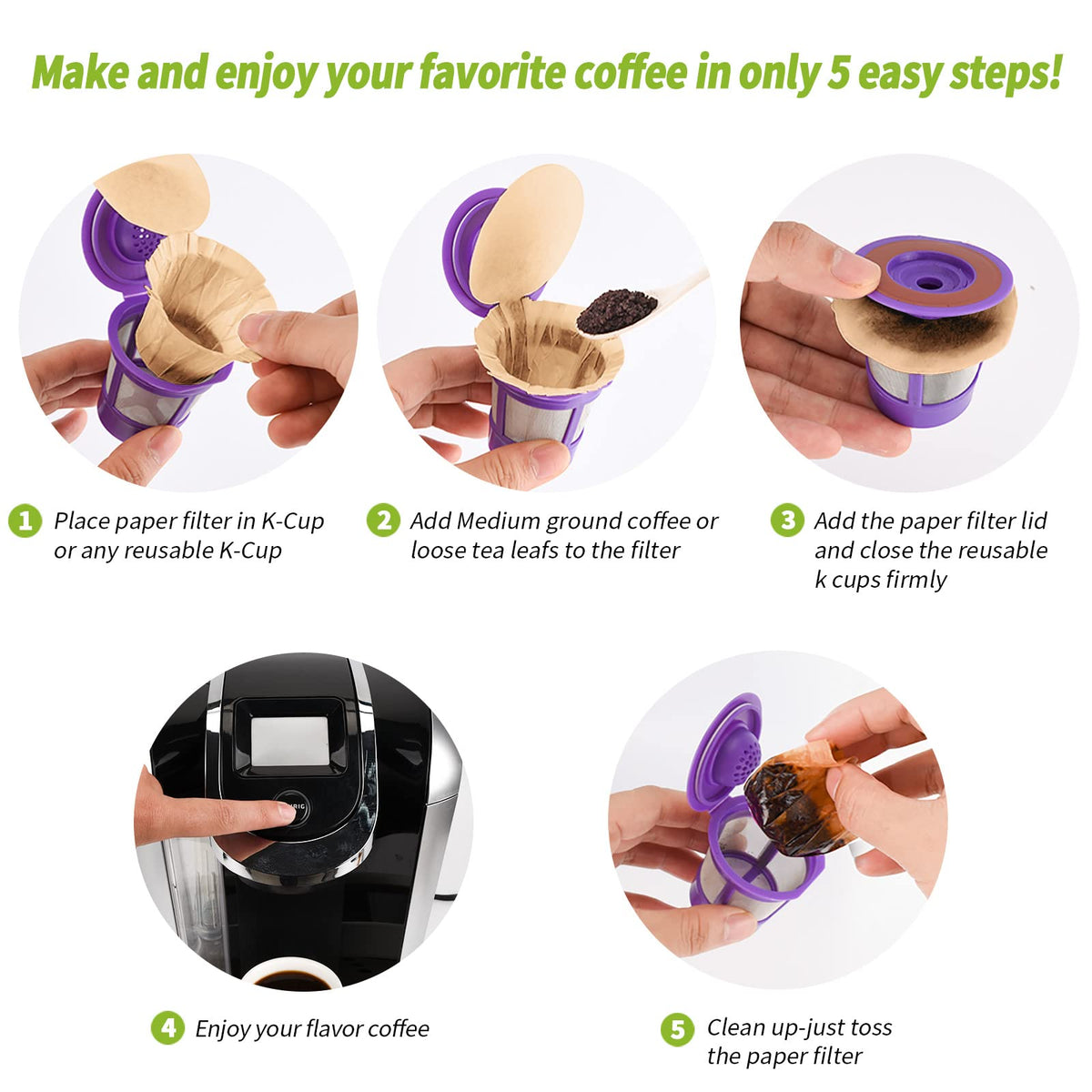 RUOYING disposable design enables quick cleanup after brewing.