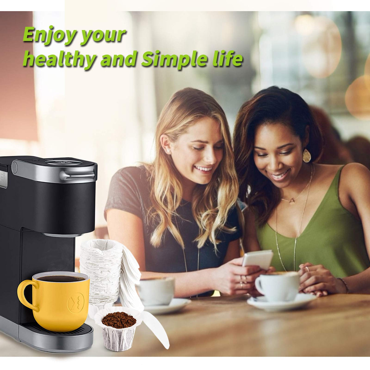 RUOYING travel-friendly filters for home, office, or on-the-go Keurig use