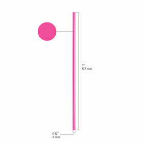 Rupert and Jeoffrey's pink 5in disposable stirrer for bulk break-room use.