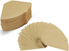 Rupert and Jeoffrey's Trading Co #4 cone coffee filter in natural unbleached material for clean extraction (front view)