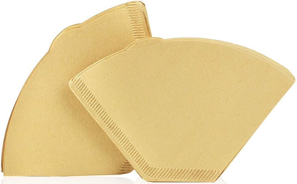 Rupert and Jeoffrey's cone filter close-up shows sturdy natural paper for a clean brew.
