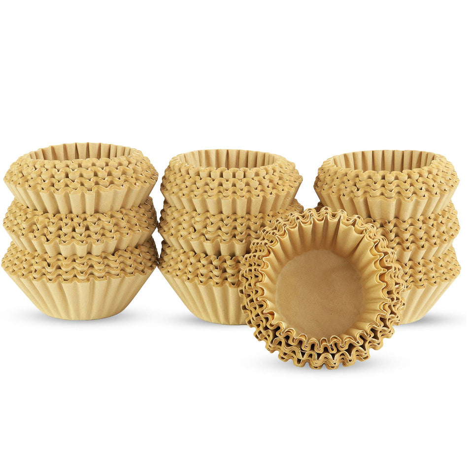 Rupert and Jeoffrey's natural unbleached basket filter for 8-12 cup brewers, reduces grounds.