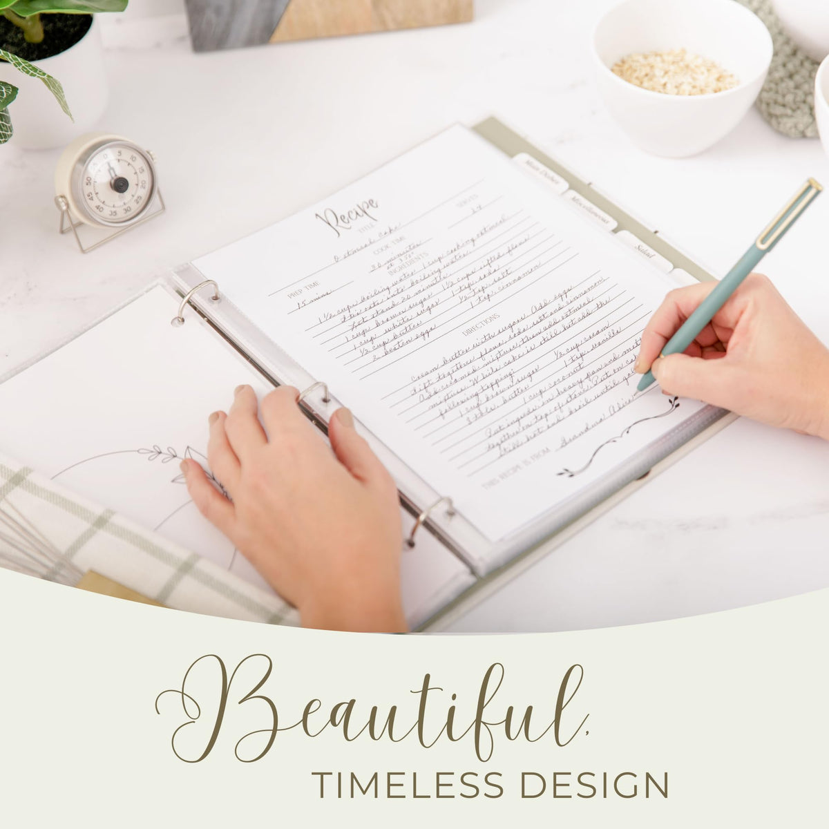 Rural Roots Mercantile recipe binder conversion chart aids quick reference.