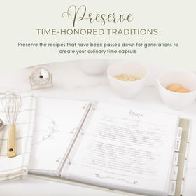 Rural Roots Mercantile recipe binder keeps recipes organized.