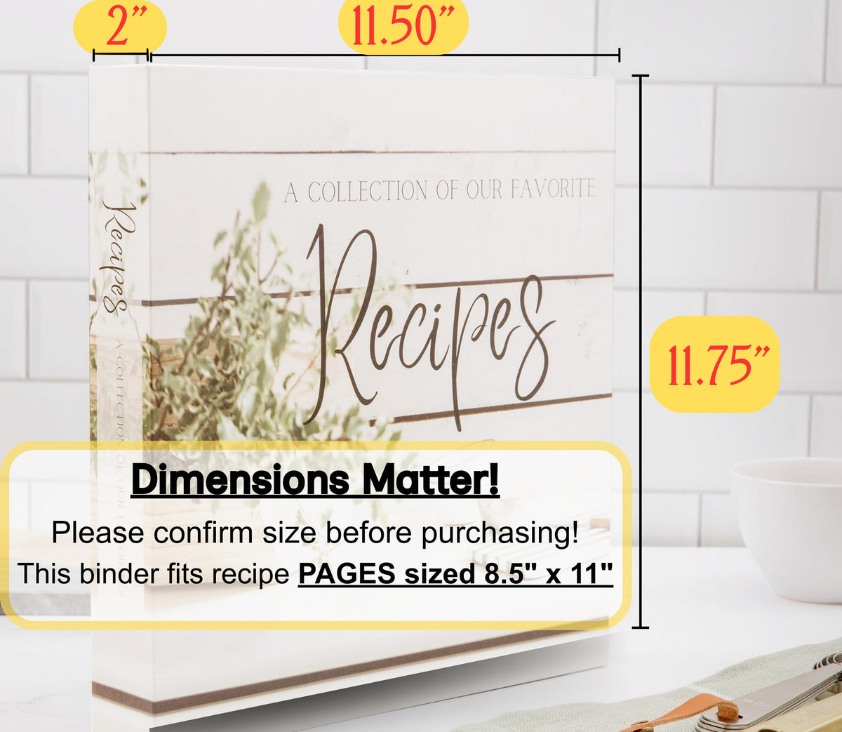 Rural Roots Mercantile recipe binder with side-loading sleeves keeps papers secure.