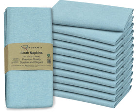 Ruvanti baby blue napkins as essential dining accessory.