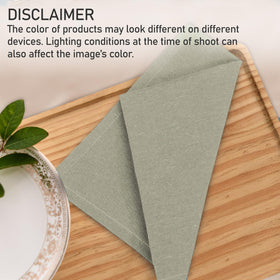 Ruvanti chambray fabric napkins add warm rustic charm to gatherings.