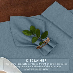Ruvanti napkins chambray fabric texture communicates warm rustic style for gatherings.