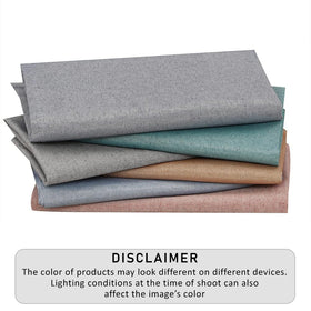 Close-up of chambray texture highlights Ruvanti napkins' soft, rustic feel.