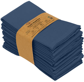 RUVANTI cloth napkins in ocean blue suit party or banquet tables.