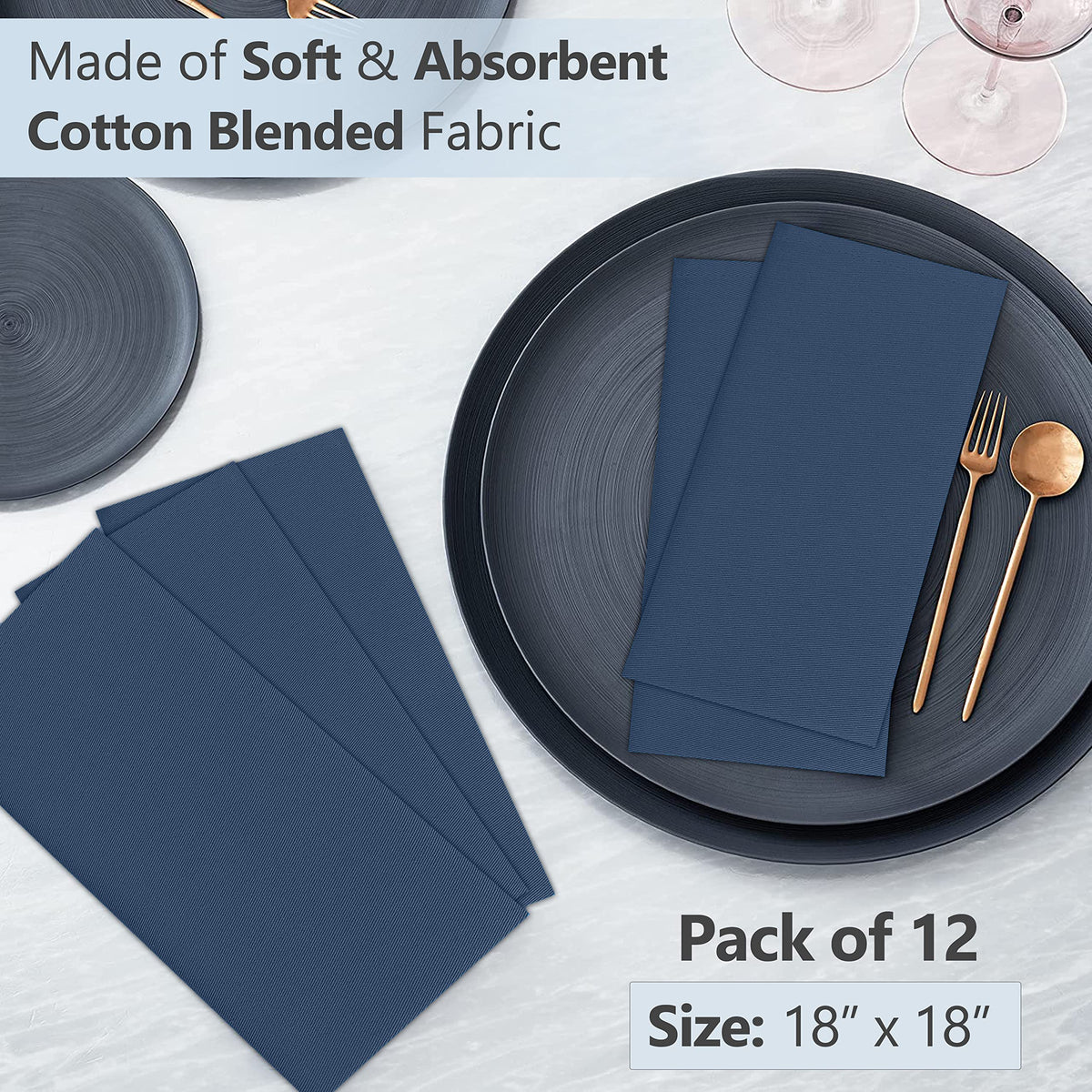 RUVANTI napkins, machine washable, simplify cleanup after gatherings.