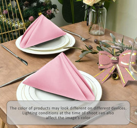 Ruvanti cloth napkins pink 18x18 fabric texture, soft feel and absorbency.