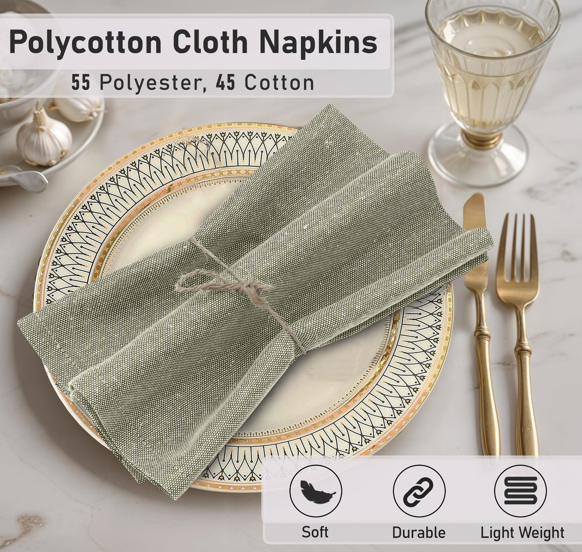 Ruvanti napkins being machine washed for easy care and reuse.