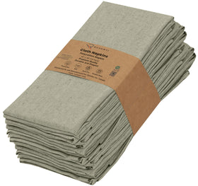 Ruvanti olive branch napkins on table, ideal for weddings and festive meals.