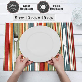 Ruvanti placemats with hemmed edges prevent fraying over time