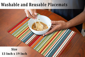 Ruvanti placemats after washing air drying on a rack
