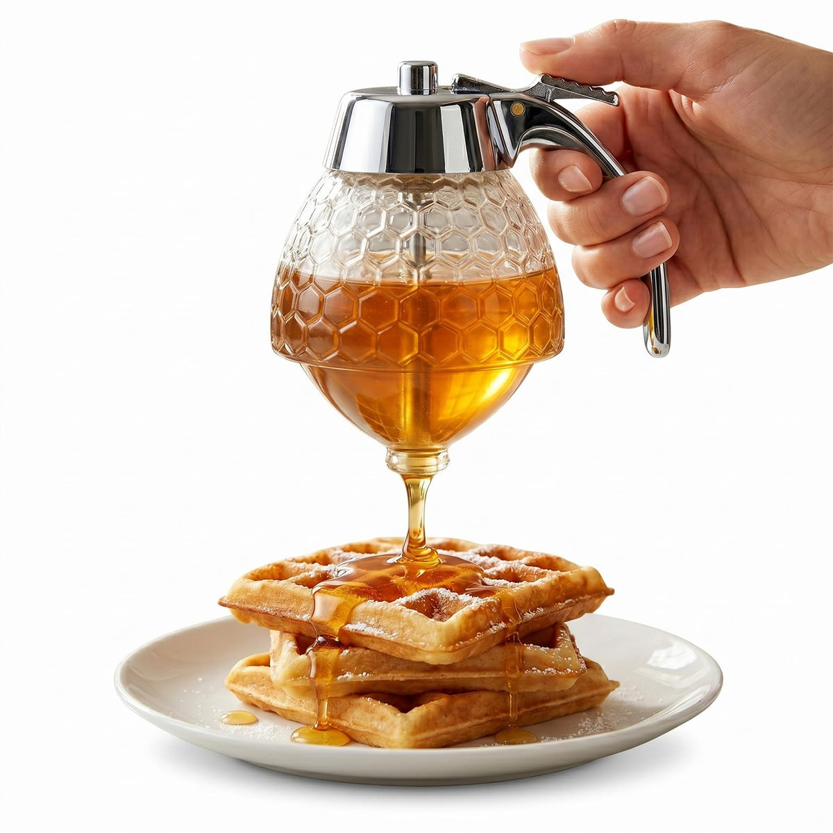 RWIXR honey dispenser no-drip bottle enables mess-free pouring for tea and toast