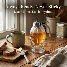 RWIXR honey dispenser stand keeps the station tidy and stable