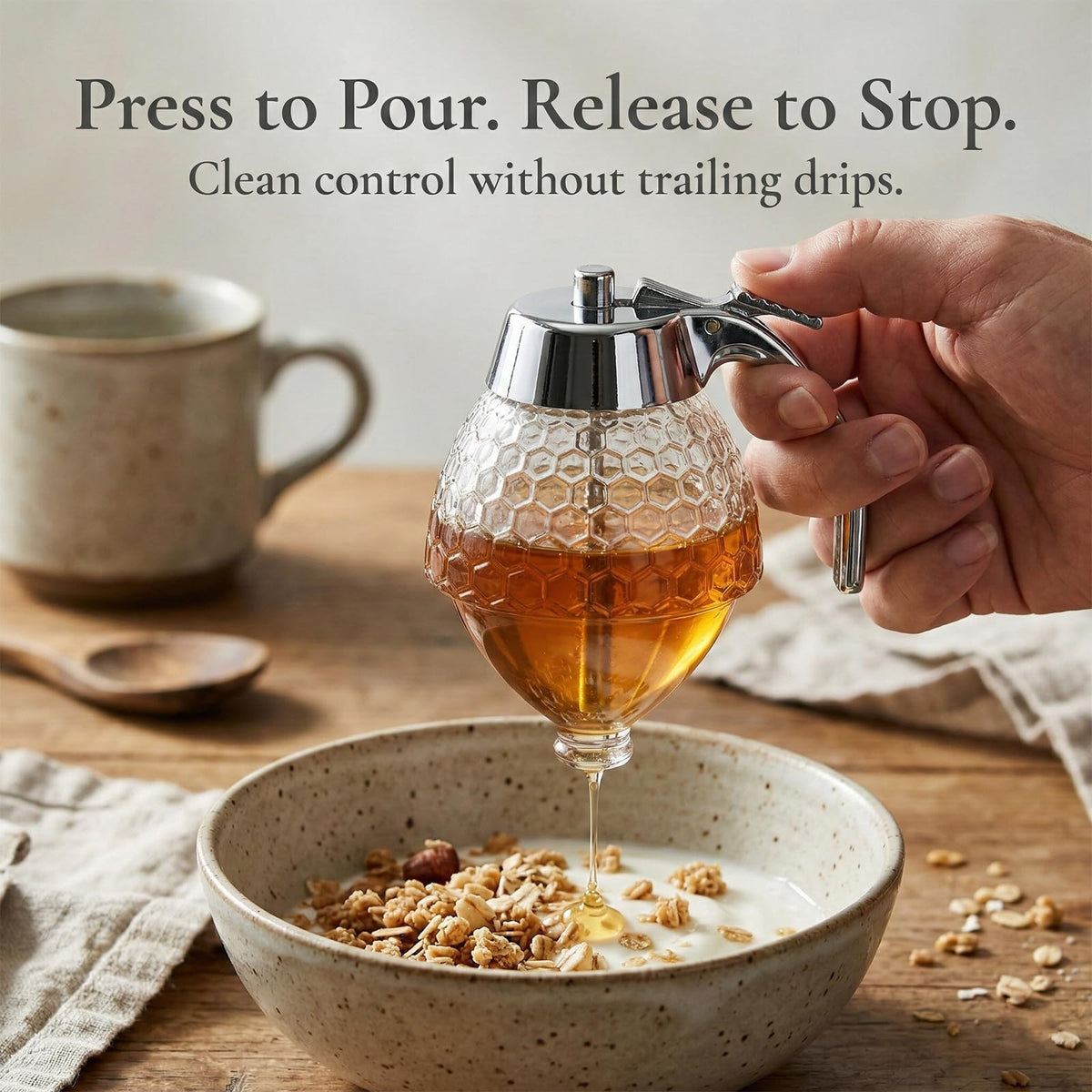 RWIXR honeycomb-design dispenser adds warm, decorative charm to counters