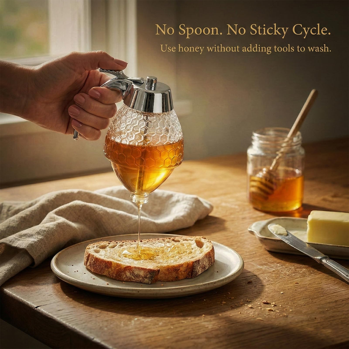 RWIXR syrup dispenser for breakfast simplifies pouring maple syrup
