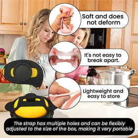 Rxuiael easy two-second setup secures lids quickly without tools.