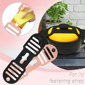 Rxuiael heat-resistant silicone strap endures high temperatures for safe lid handling.