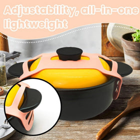 Rxuiael universal lid holder keeps lids secure on round and oval slow cookers.