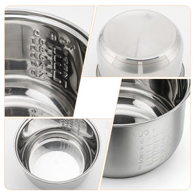 RXZHZYM inner pot shown for dishwasher-safe cleaning after meals.