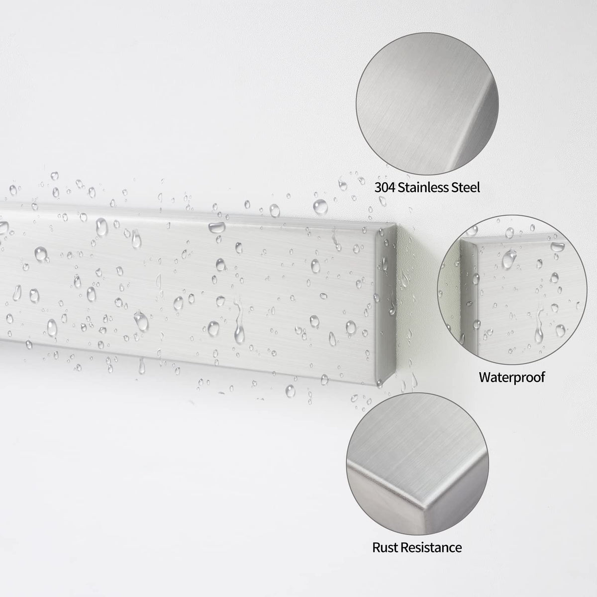 Rymmzone knife strip on wall providing clutter-free storage
