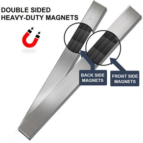 Rymmzone magnetic knife strip side view showing strong dual magnets