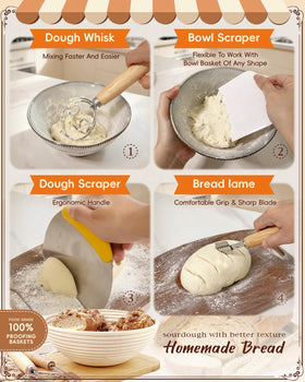 Rymtox dough whisk blending ingredients without overworking.