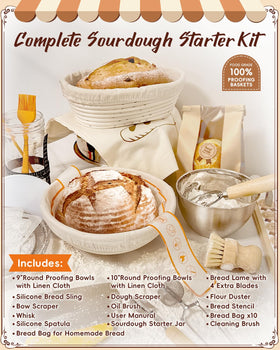 Rymtox oval proofing basket elevating dough while proofing.