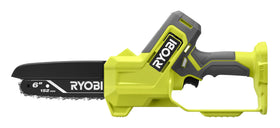 RYOBI Oneand 18V 6in compact pruning mini chainsaw in action for tight pruning