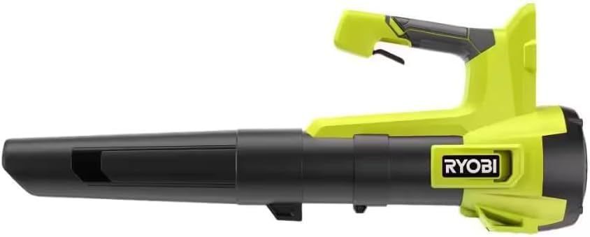 RYOBI ONEAND 18V jet fan leaf blower in cordless operation for yard cleanup