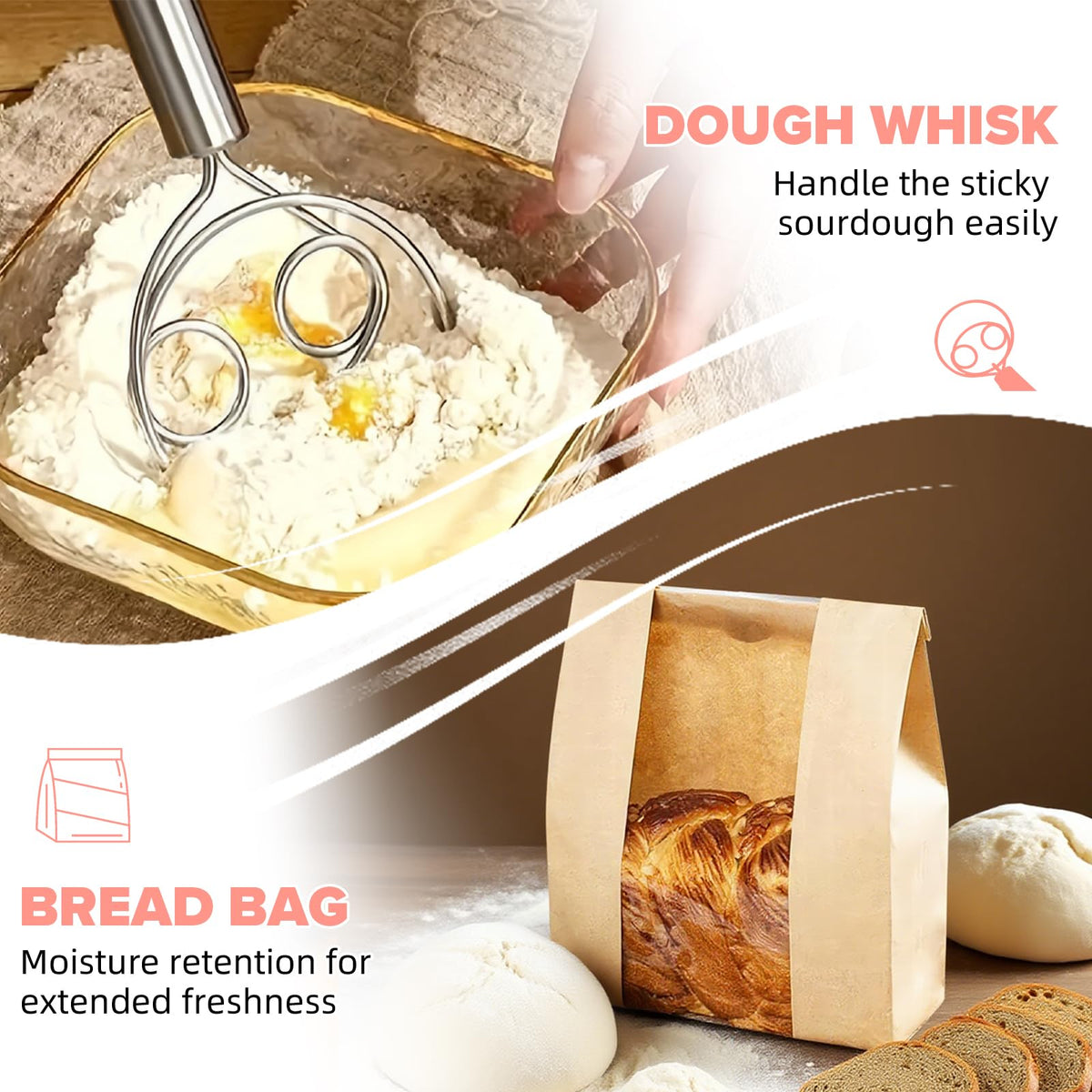 RYTOXILO dough cutter and four-blade lame for precise scoring