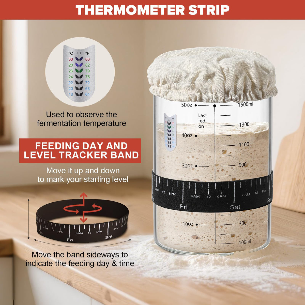 RYTOXILO temperature strips monitor starter temperature for steady activity