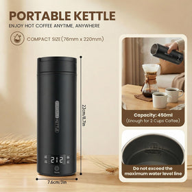Rzlinn travel kettle water level indicator helps pour exactly
