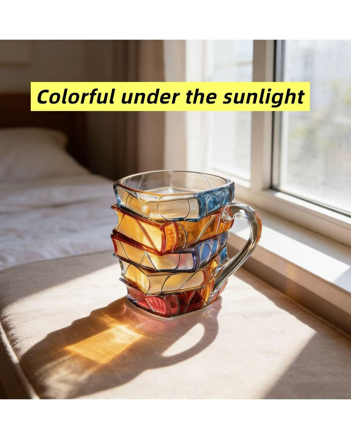 RZXSCDD 3D painted glass cup adds texture and premium feel