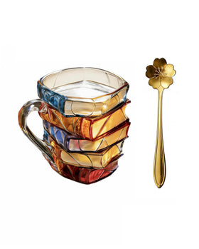 RZXSCDD chapter book mug with a comfortable handle and stack silhouette
